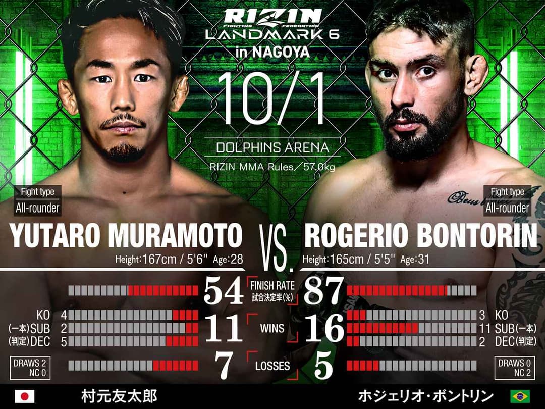 村元友太郎 vs Rogerio Bontorin