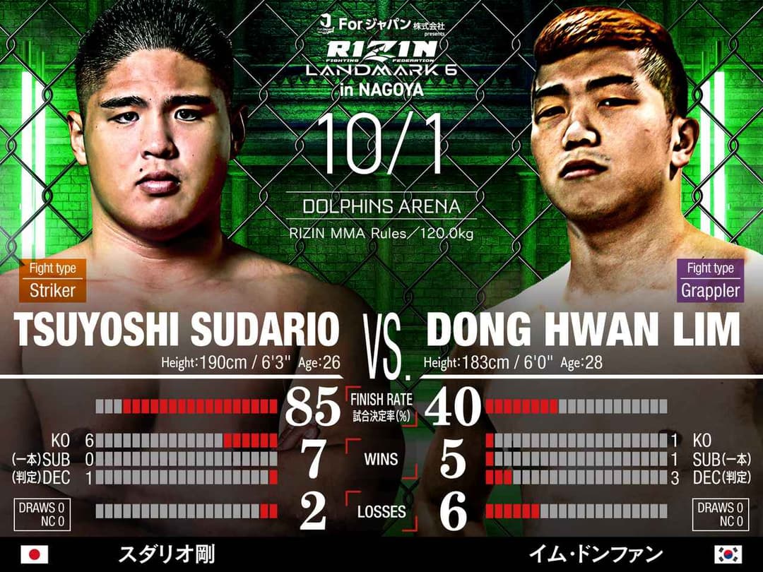 スダリオ剛 vs Dong Hwan Lim