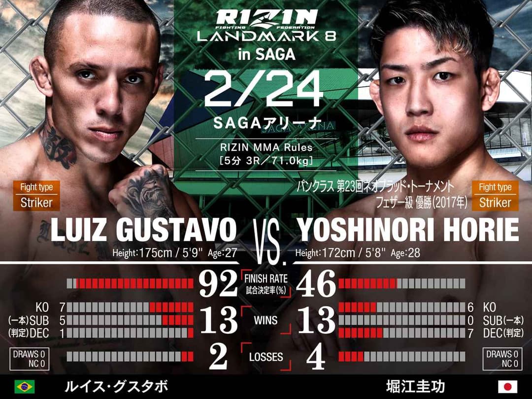 Luiz Gustavo vs 堀江圭功