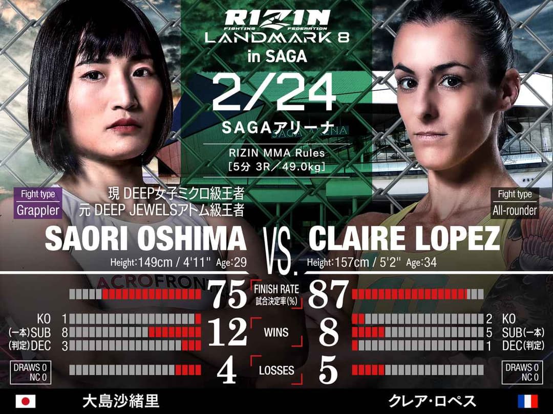 大島沙緒里 vs Claire Lopez
