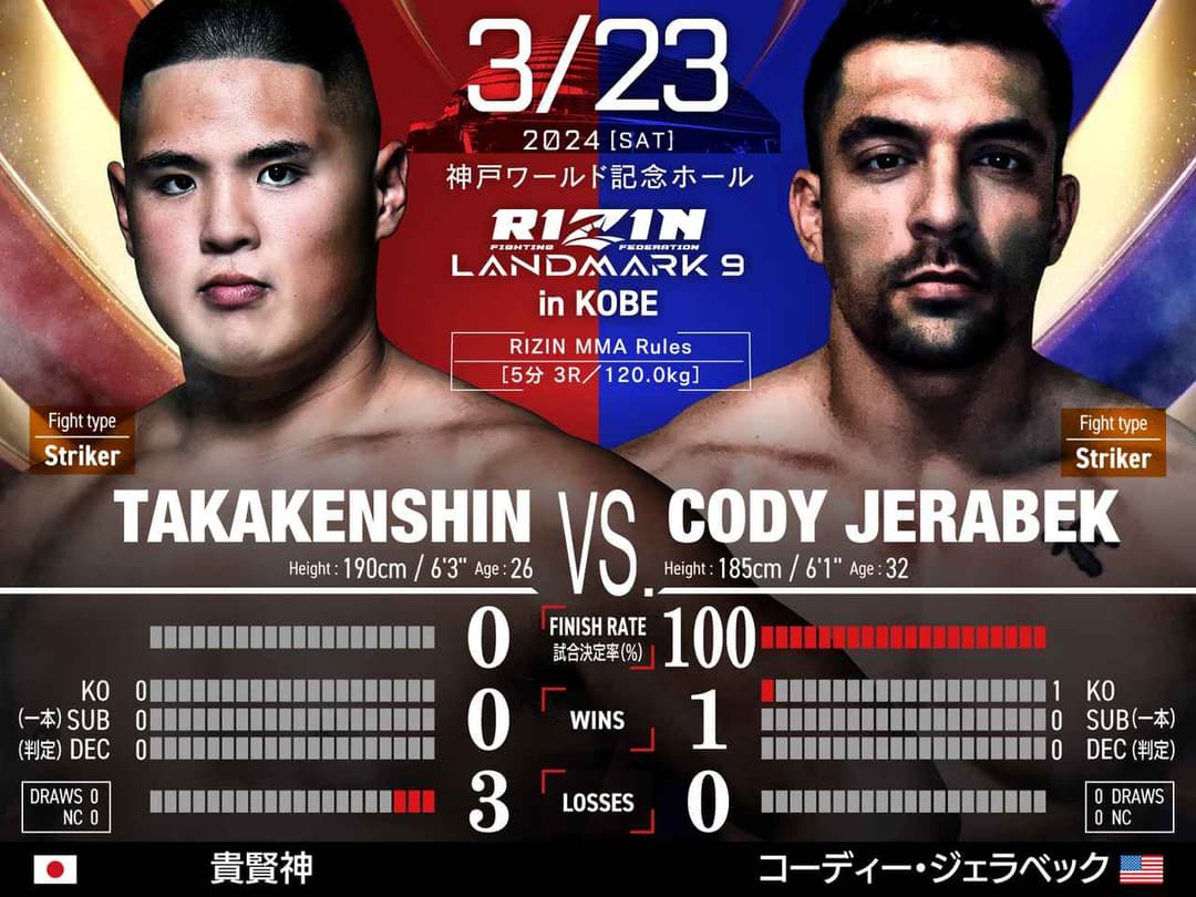 貴賢神 vs Cody Jerabek